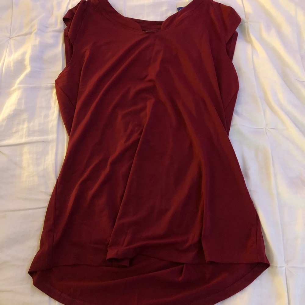 Red workout top
